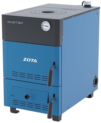 Стальной твердотопливный котел ZOTA Master 32 с варочной панелью